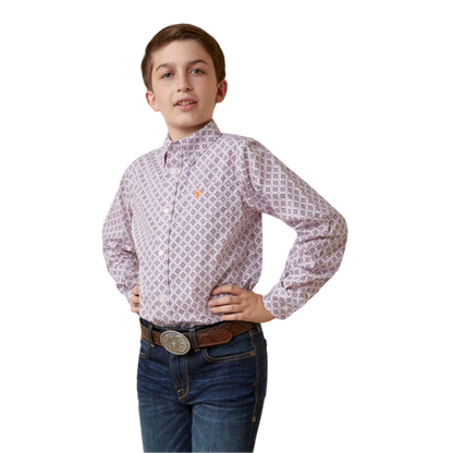 Ariat Youth Kid's Merrick Classic Purple Shirt