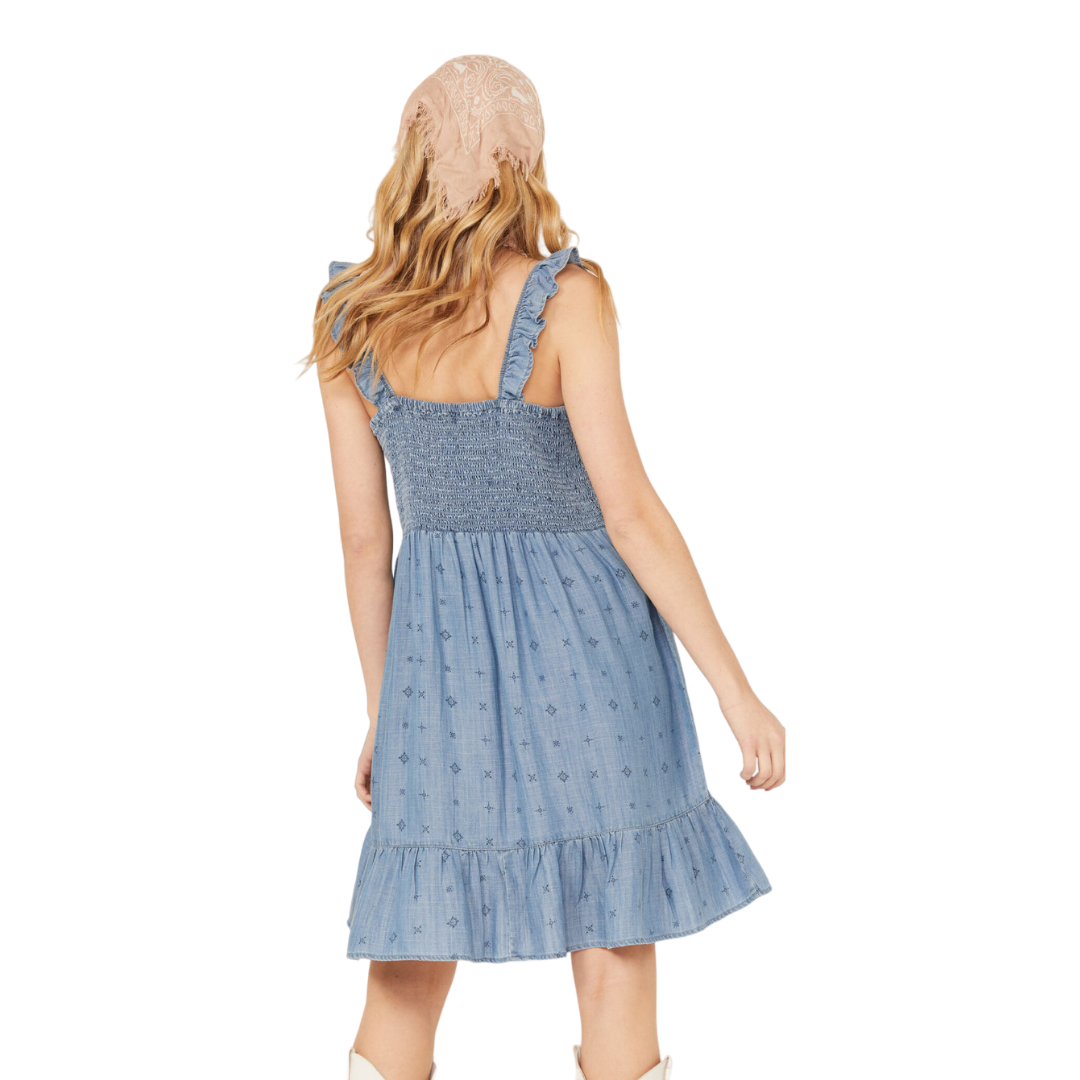 Ariat Women's Paisley Persuit Blue Dress