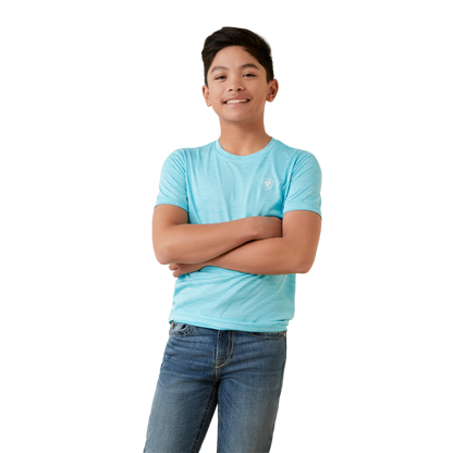 Ariat Youth Boys Charger Blue Shirt