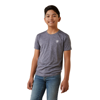 Ariat Youth Boy's Charger Seal Grey Shirt