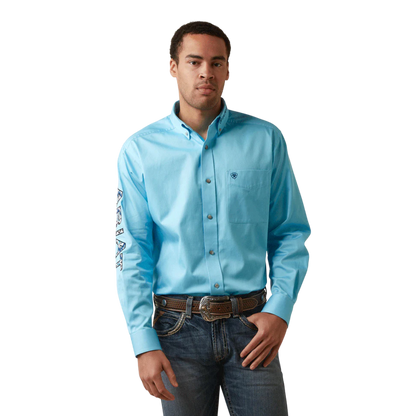 Ariat Mens Logo Classic Blue Shirt