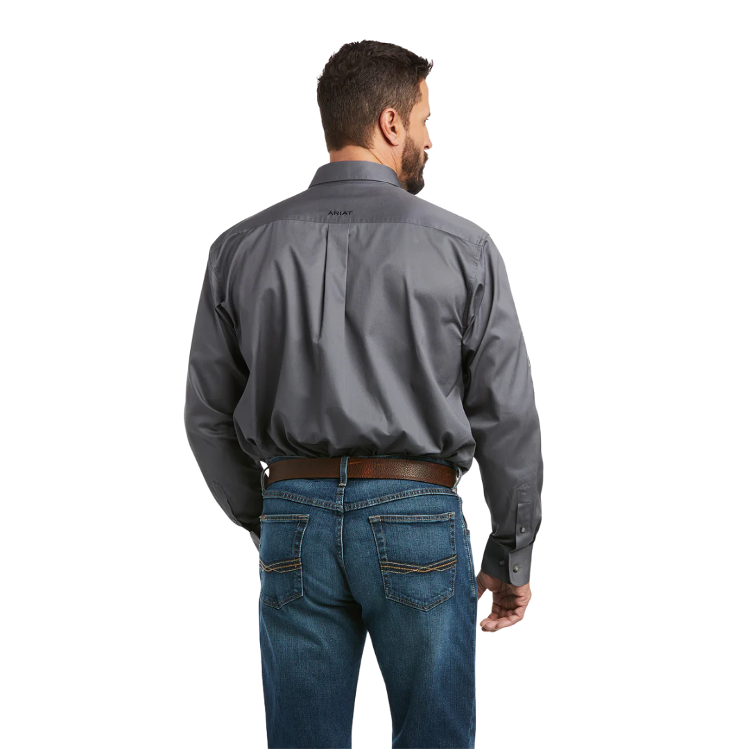 Ariat Men's Team Logo Twill Grey Shirt