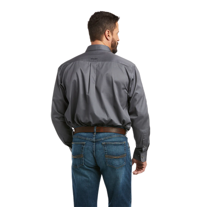 Ariat Men's Team Logo Twill Grey Shirt