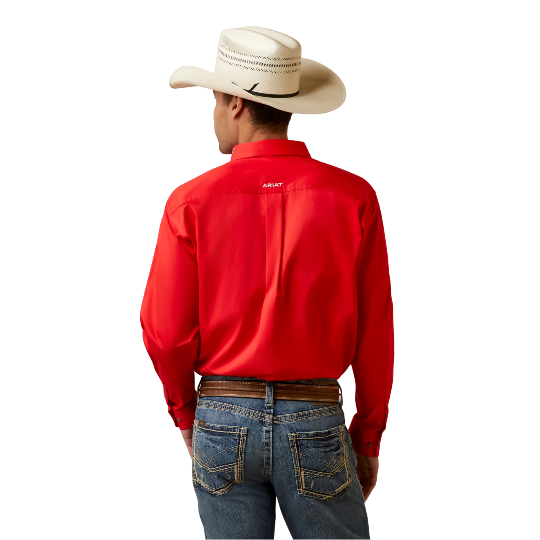 Ariat Men's Team Logo Twill Classic Red Shirt