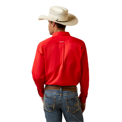 Ariat Men's Team Logo Twill Classic Red Shirt