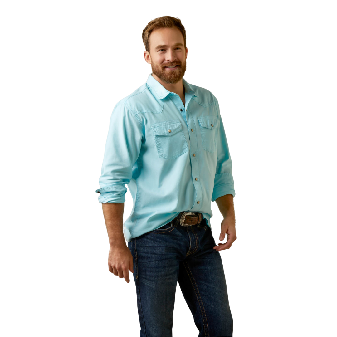 Ariat Men's Ace Retro Turquoise Shirt