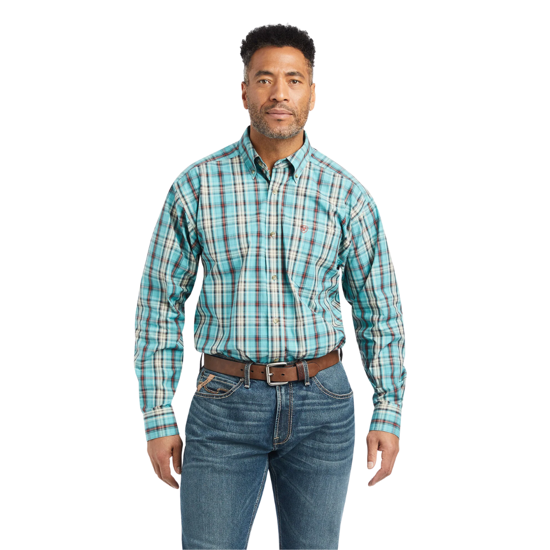 Ariat Men's Pro Series Malik Classic Fit Blue Shirt
