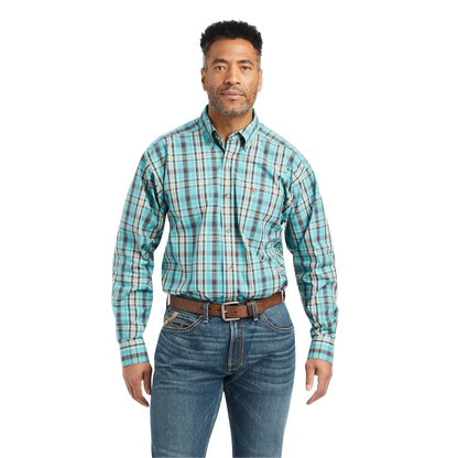 Ariat Men's Pro Series Malik Classic Fit Blue Shirt