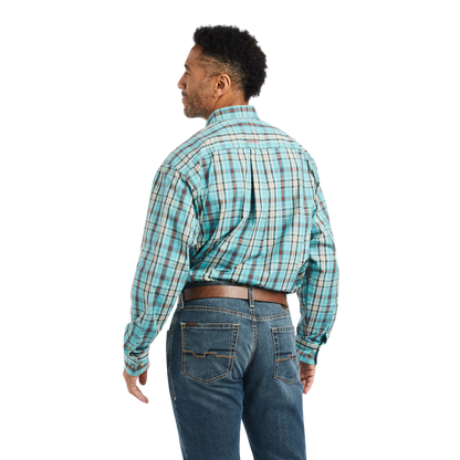 Ariat Men's Pro Series Malik Classic Fit Blue Shirt