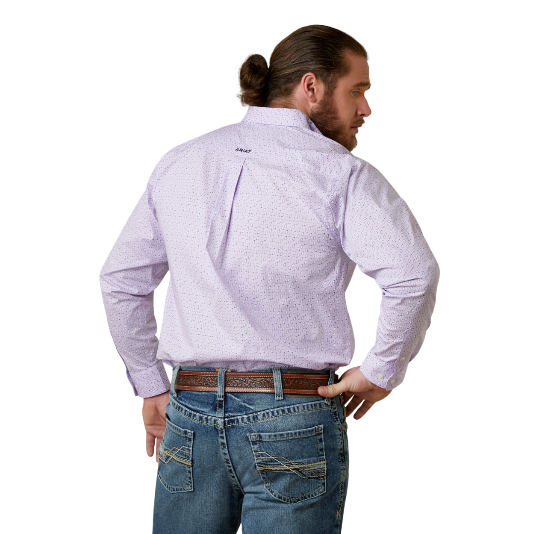 Ariat Men’s Casual Classic Fit Purple Shirt