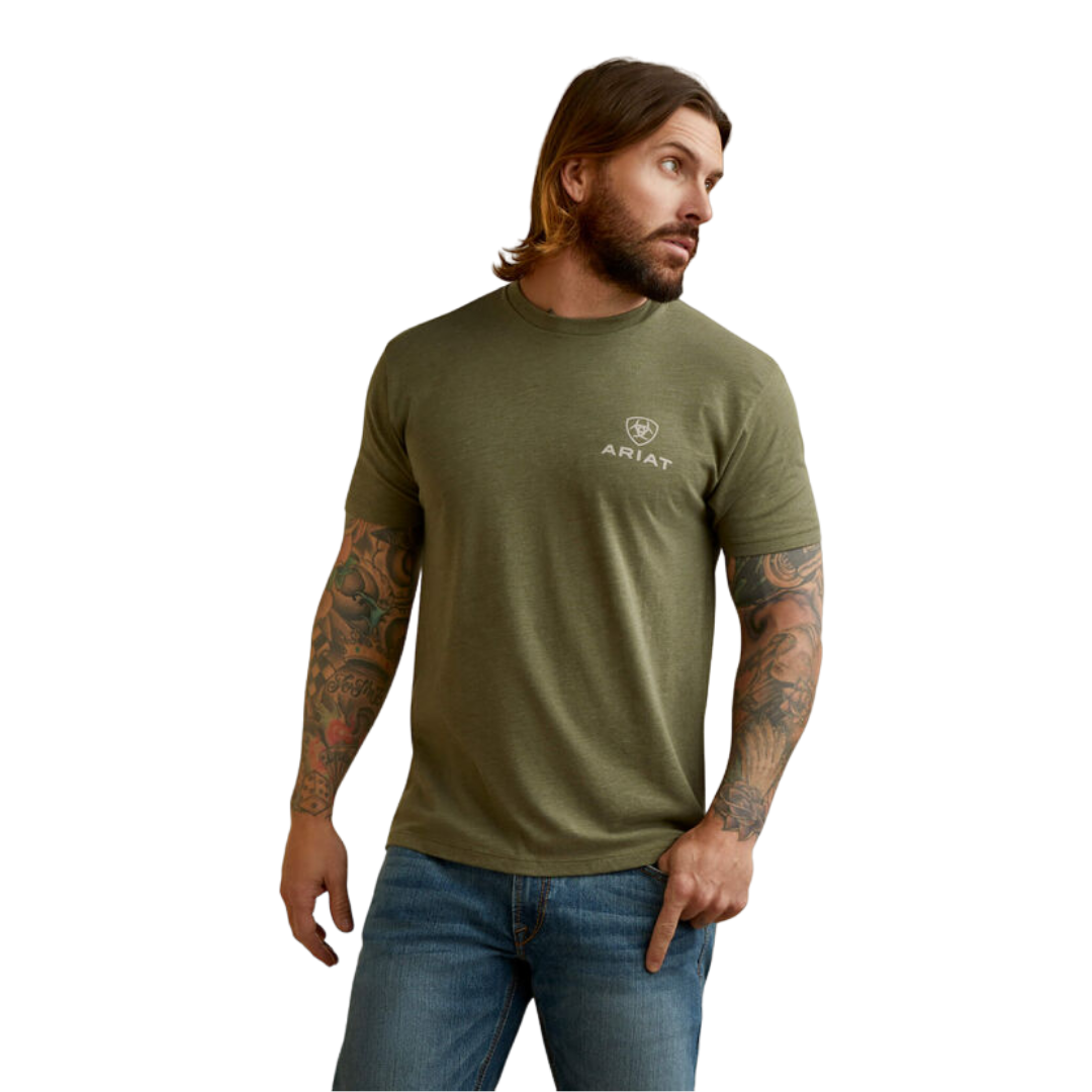 Ariat Men's Fighting Eagle Green Shirt