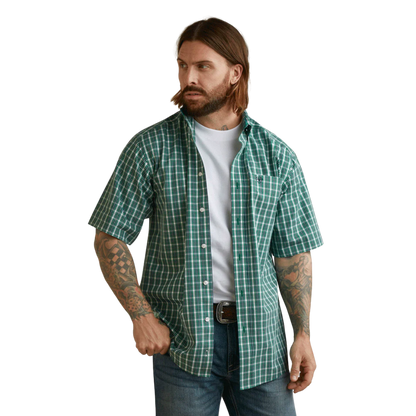 Ariat Men's Wrinkle Free Finan Green Shirt