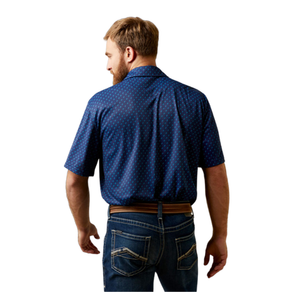 Ariat Men's All Over Print Blue Shirt