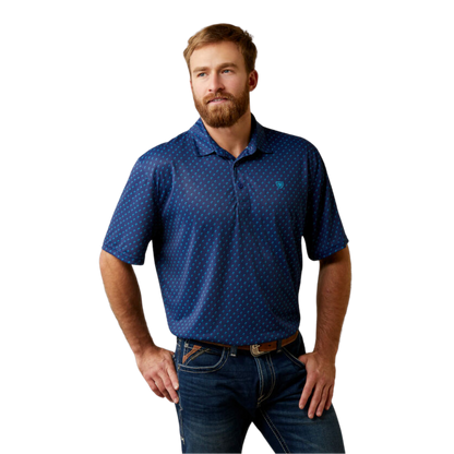 Ariat Men's All Over Print Blue Shirt