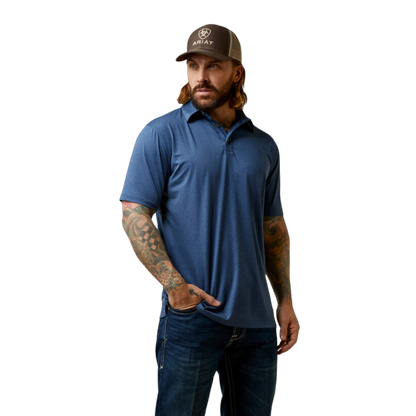 Ariat Mens Charger Fitted Blue Shirt