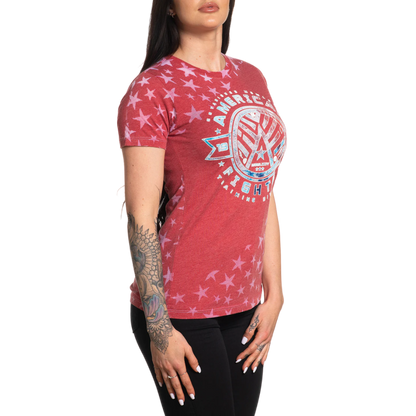 American Fighter Women's Bloomdale Red Shirt