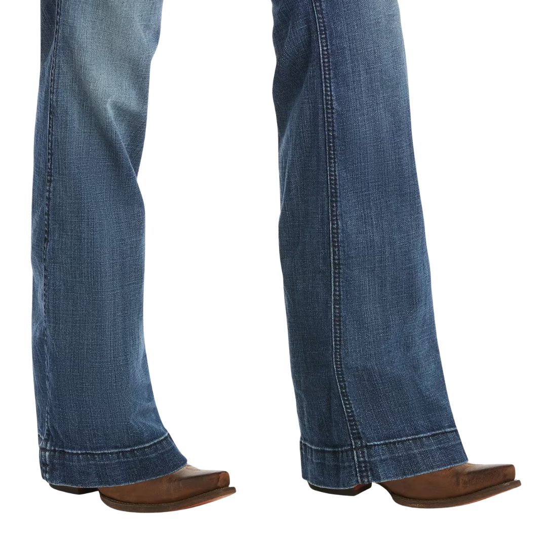 Ariat Women's Trouser Mid Rise Stretch Blue Jean