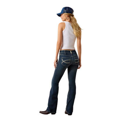 Ariat Women's Real Mid Rise Arrow Fit Blue Jeans