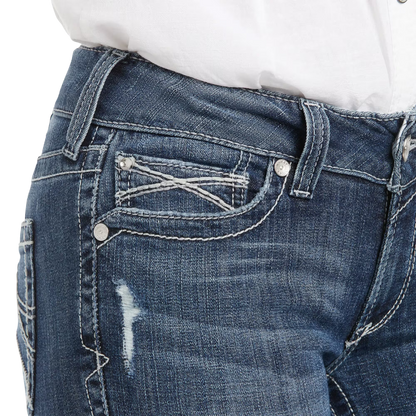 Ariat Women's Real Mid Rise Blue Jeans