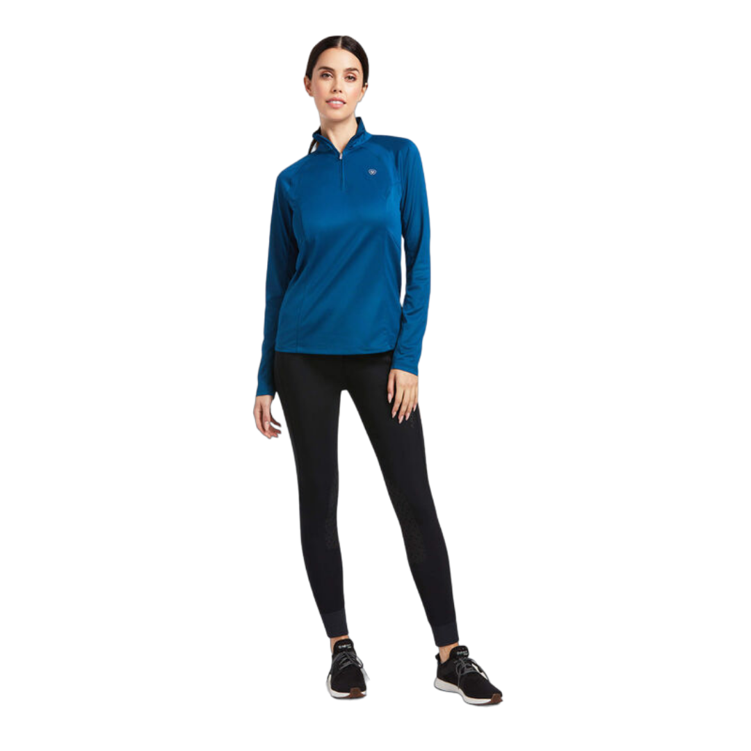 Ariat Women's Sunstopper 2.0 1/4 Zip Blue Shirts