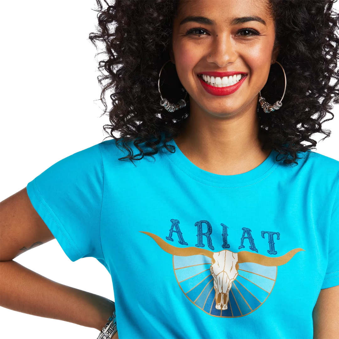 Ariat Women's Real Pacific Steerhead Blue Shirt