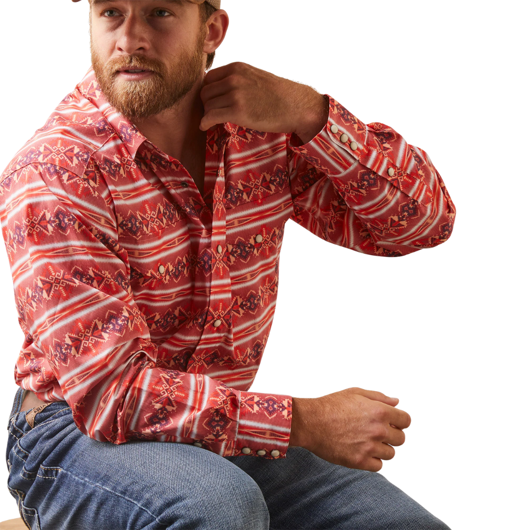 Ariat Men's Davon Classic Snap Red Shirt