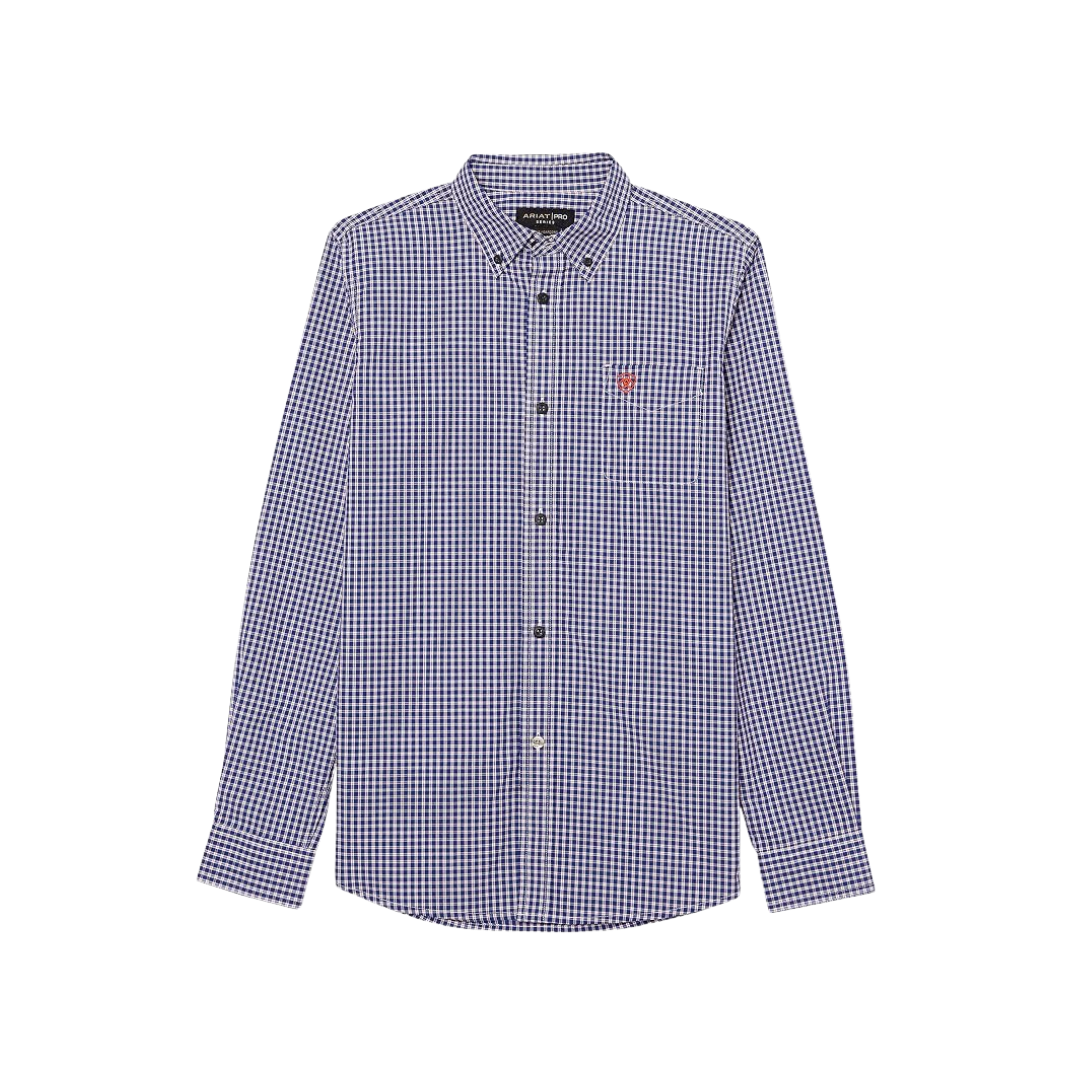 Ariat Youth Boy's Louis White Navy Shirt