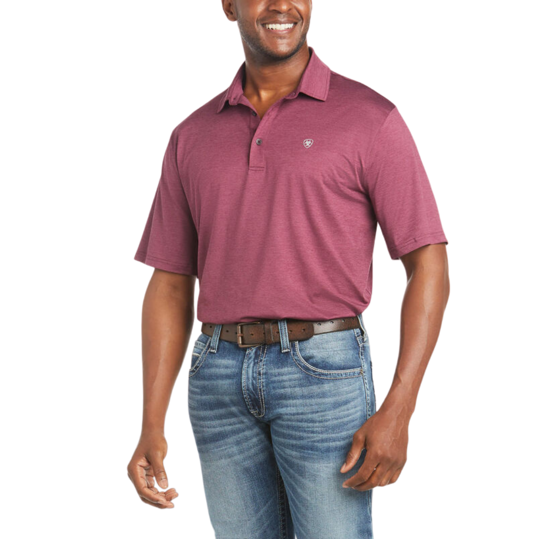 Ariat Men's Charger 2.0 Malbec Polo Shirt