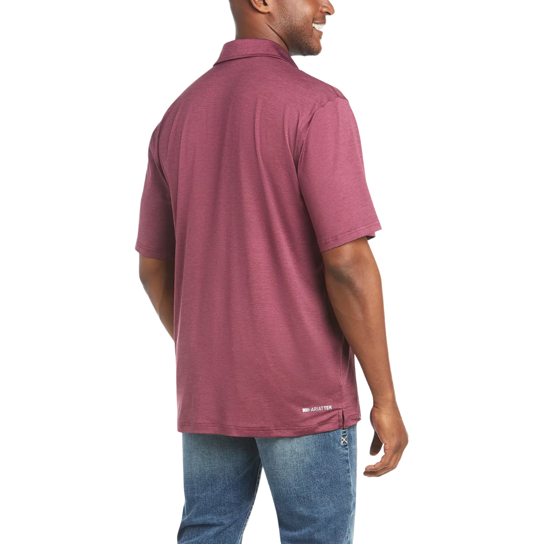 Ariat Men's Charger 2.0 Malbec Polo Shirt