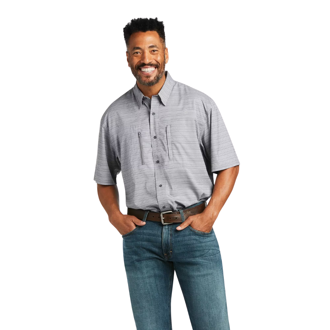 Ariat Men's VentTEK Classic Fit Echo Grey Shirt