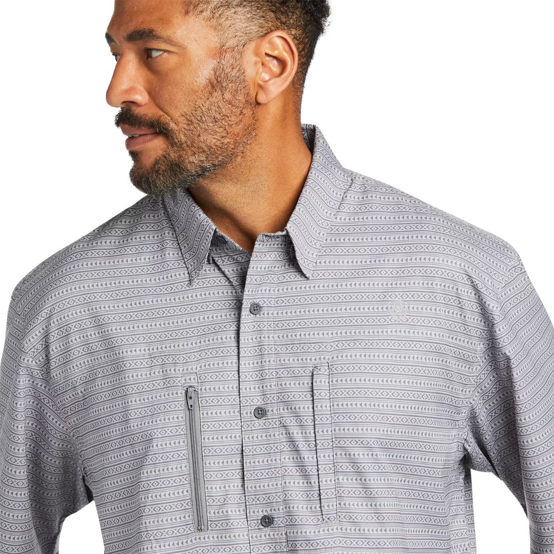 Ariat Men's VentTEK Classic Fit Echo Grey Shirt