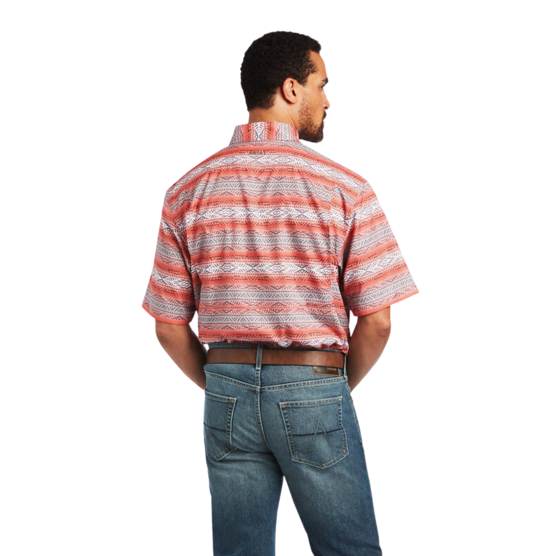 Ariat Men's Venttek Classic Fit Ombre Orange Shirt