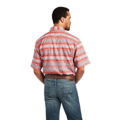 Ariat Men's Venttek Classic Fit Ombre Orange Shirt