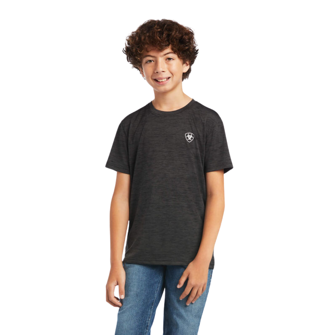 Ariat Youth Boy's Charger Patriotic Grey Shirt
