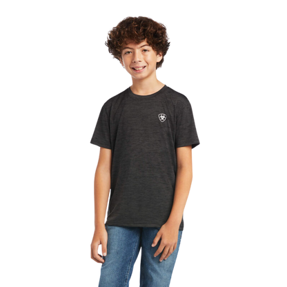 Ariat Youth Boy's Charger Patriotic Grey Shirt