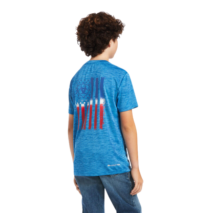 Ariat Youth Boy's Charger Patriotic Blue Shirts