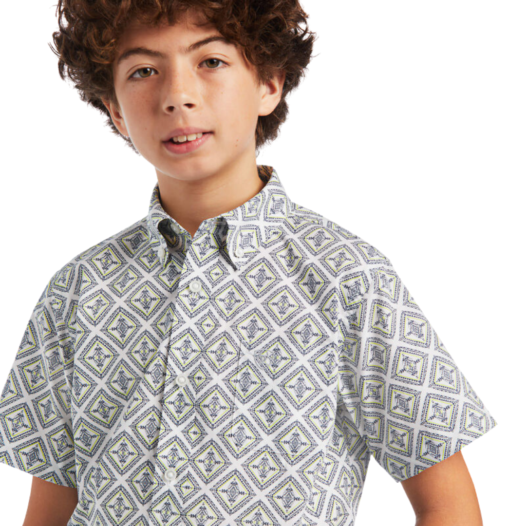 Ariat Youth Boy's Baylor Classic Grey Shirt