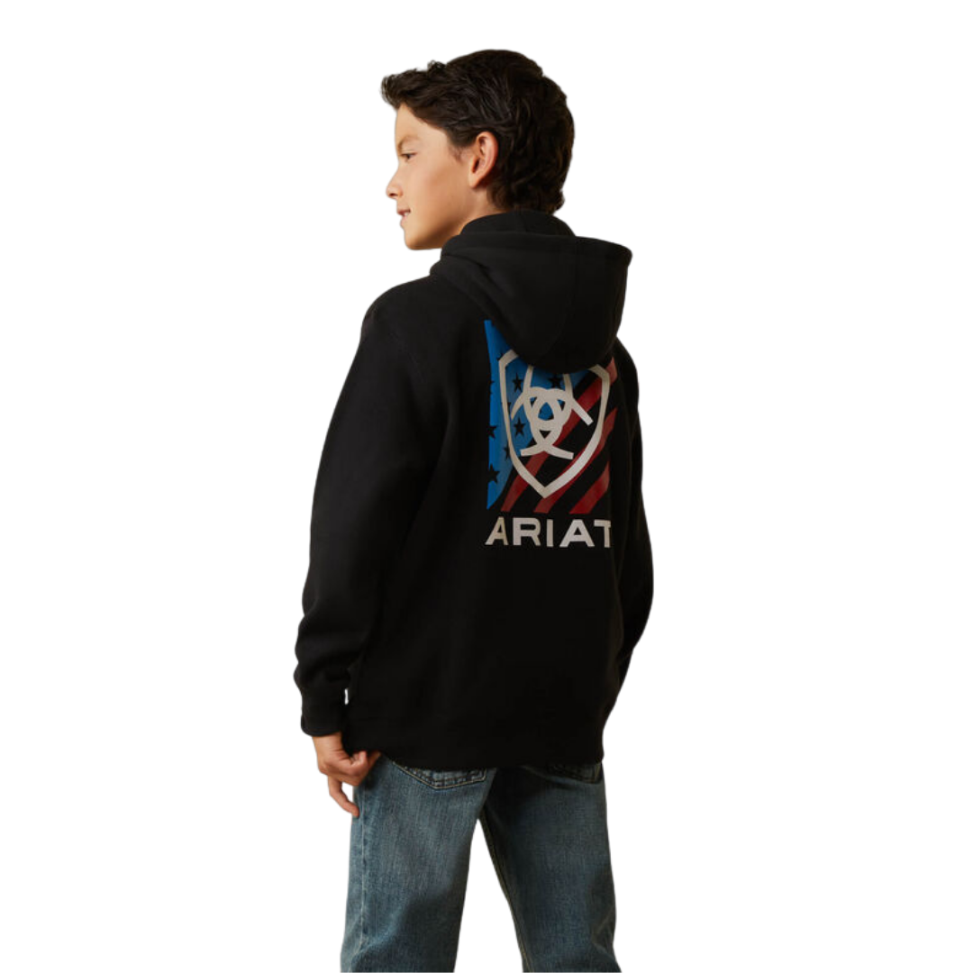 Ariat Youth Boy's Americana Black Hoodie
