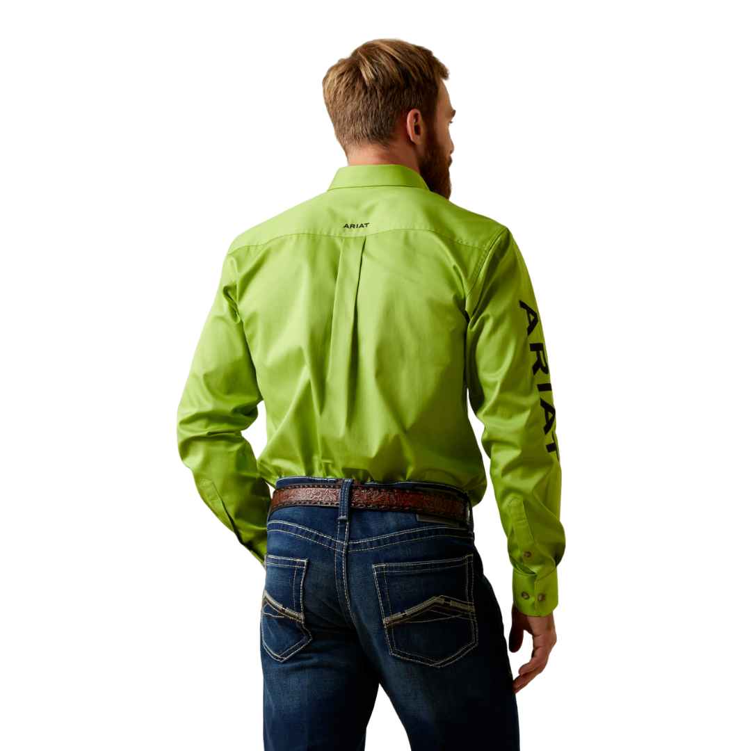 Ariat Men's Team Logo Twill Green Shirt