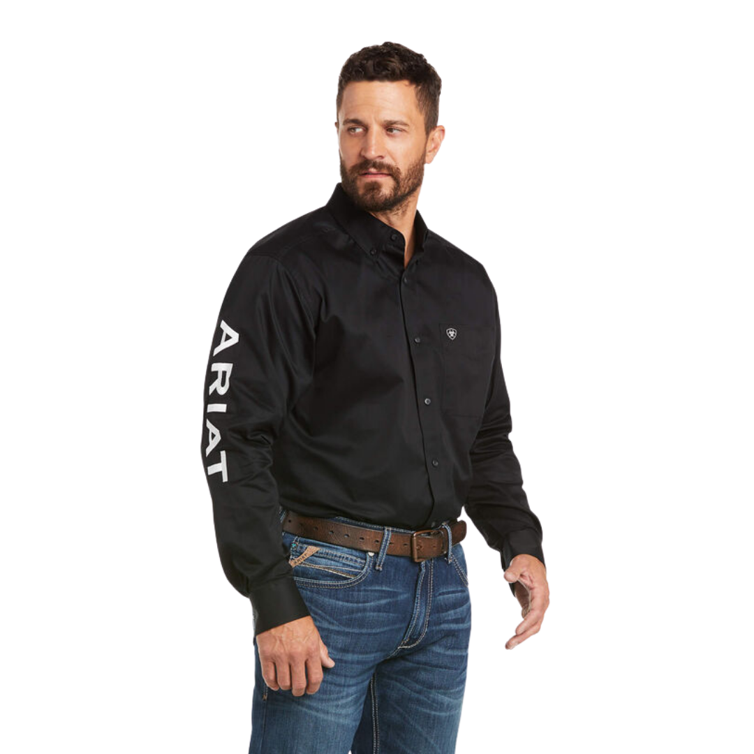 Ariat Men's Team Logo Twill Classic Black Shirt