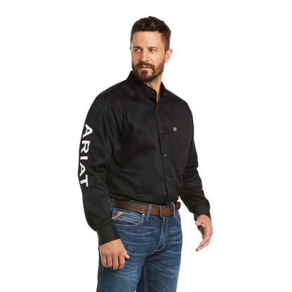 Ariat Men's Team Logo Twill Classic Black Shirt