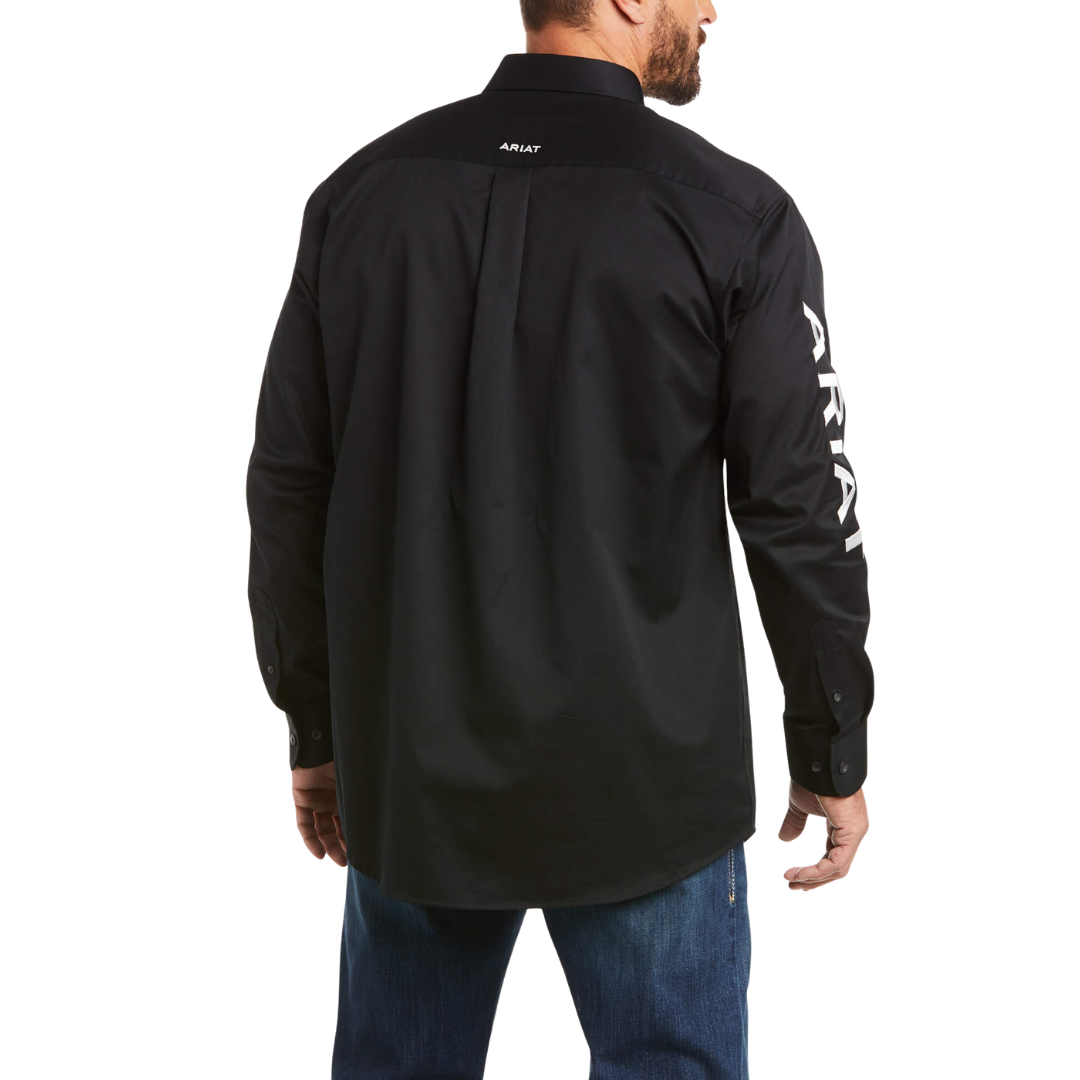 Ariat Men's Team Logo Twill Classic Black Shirt