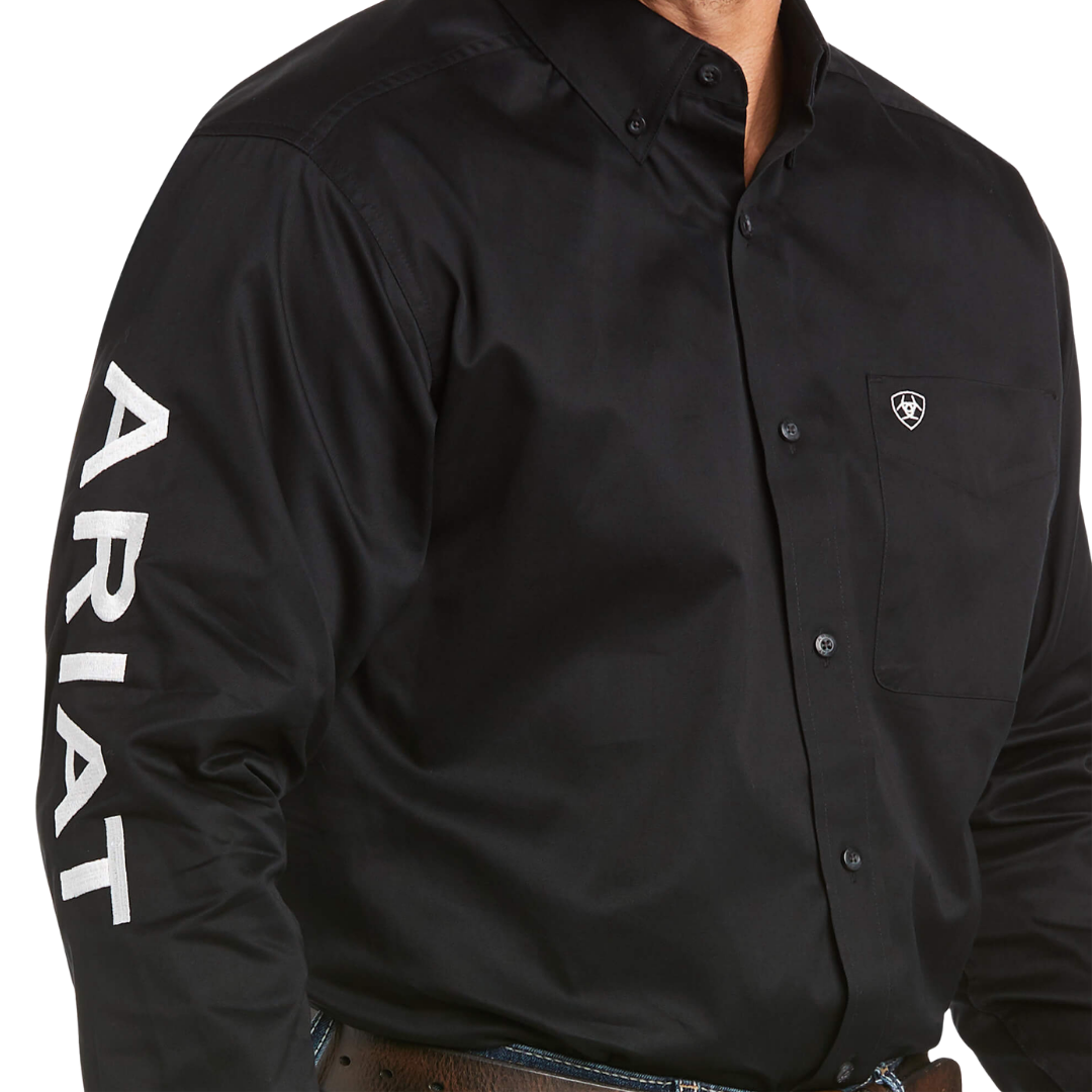 Ariat Men's Team Logo Twill Classic Black Shirt