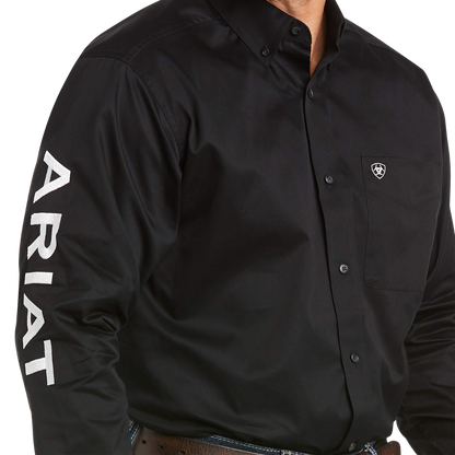 Ariat Men's Team Logo Twill Classic Black Shirt