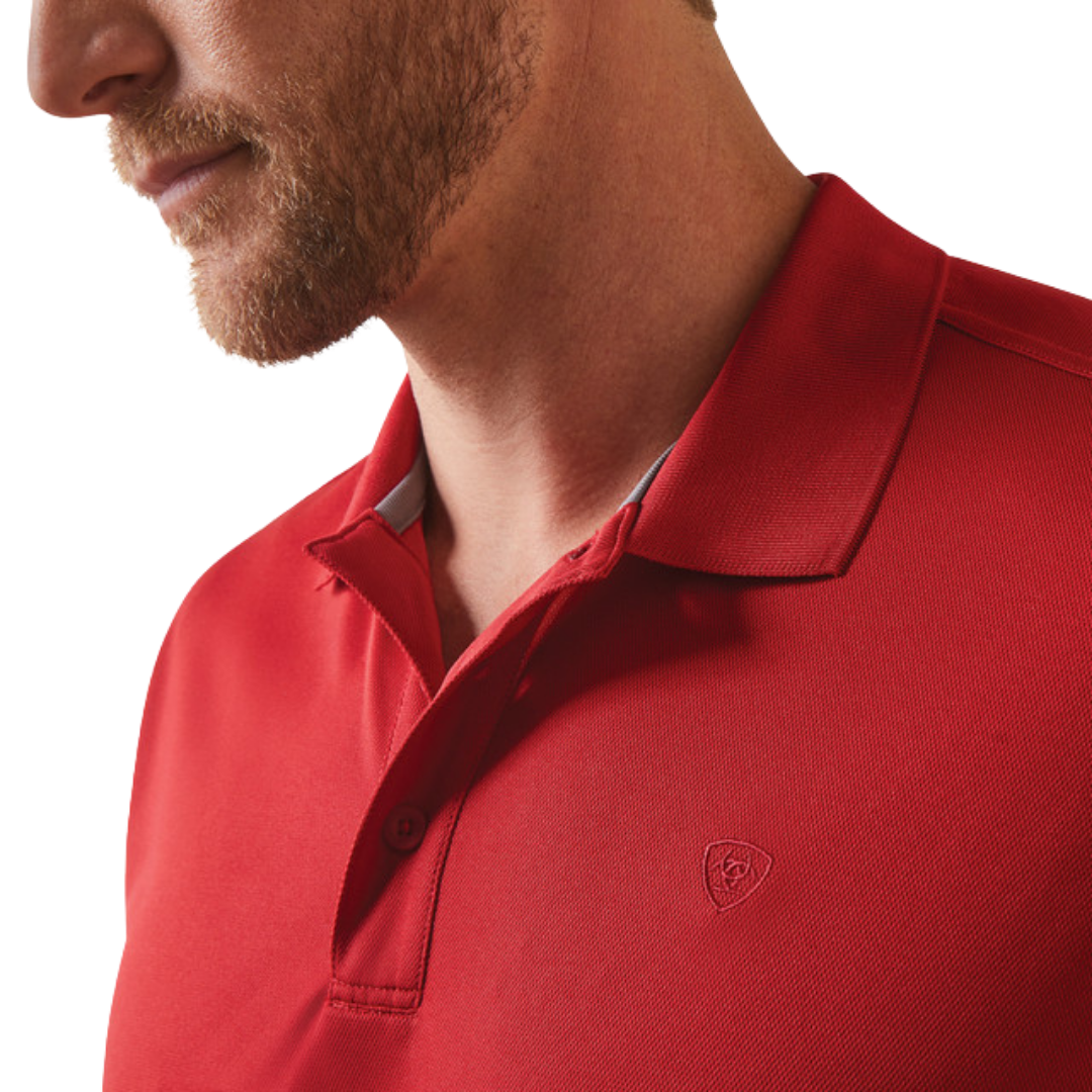 Ariat Men's Tek Scooter Red Polo Shirt