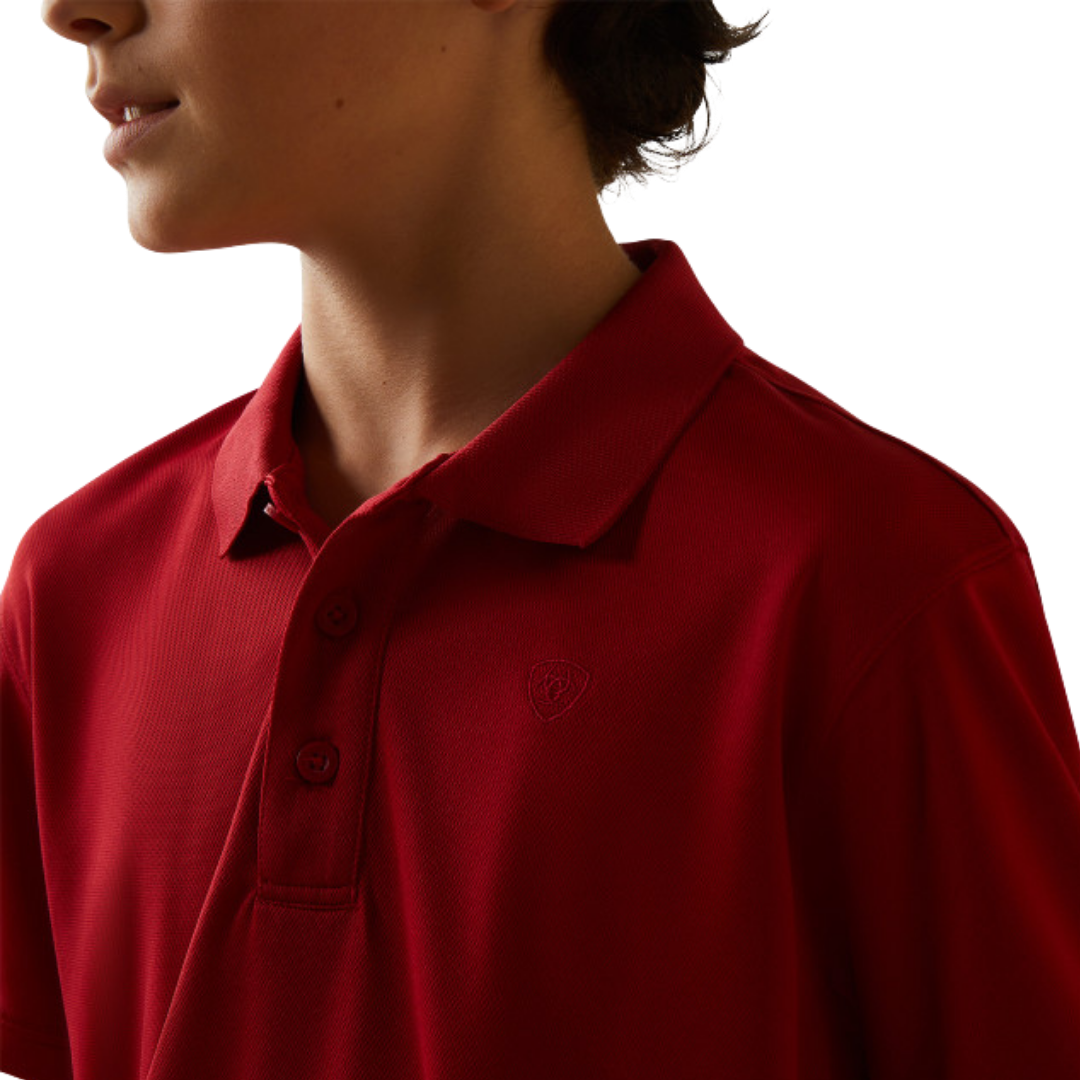 Ariat Youth Boy's Tek Red Scooter Shirt