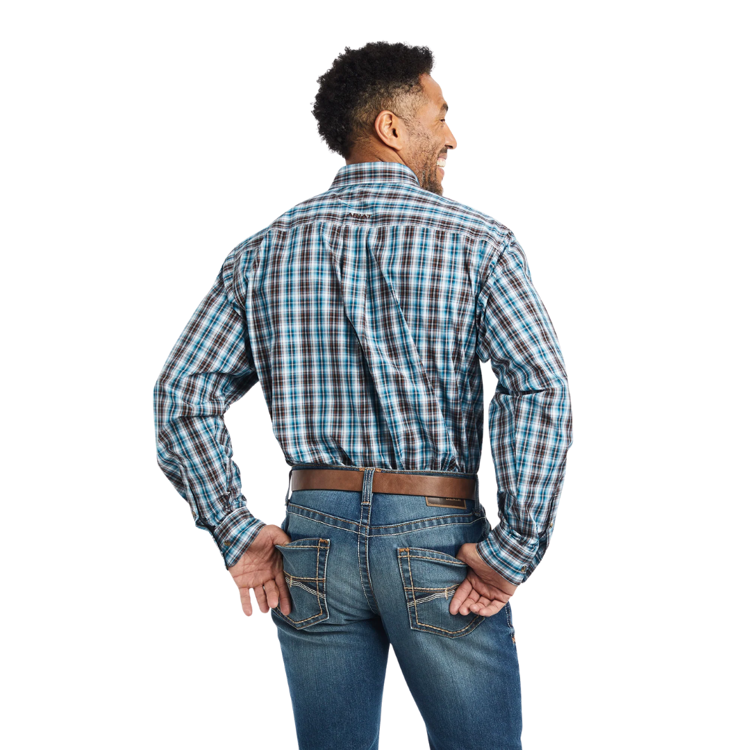 Ariat Men's Pro Team Cade Ocean Blue Shirt