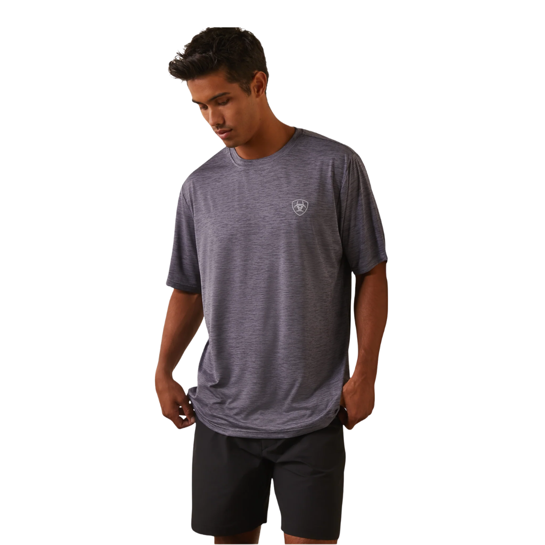 Ariat Men's Charger Vertical Flag Graystone Grey Shirt