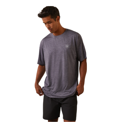 Ariat Men's Charger Vertical Flag Graystone Grey Shirt
