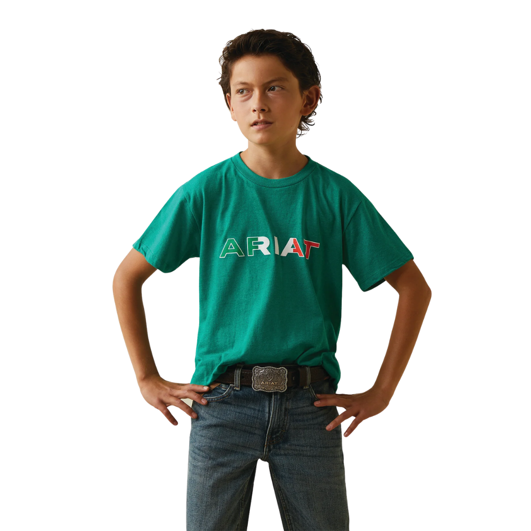Ariat Youth Boy's Viva Mexico Green Shirt